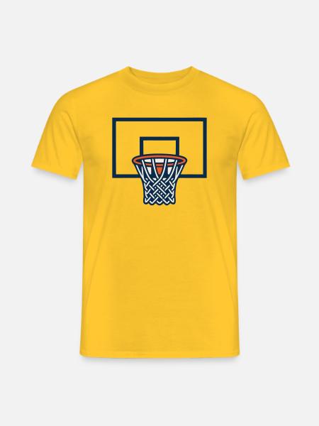 Basketballkorb Brett Logo - Männer T-Shirt - Gelb