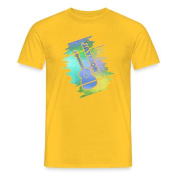 Jaymon als Gitarrenspielen - Männer T-Shirt - Gelb - Vorne - AI Model Male 178 dark (178cm)