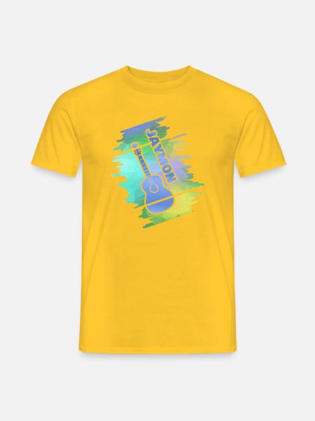 Jaymon als Gitarrenspielen - Männer T-Shirt - Gelb