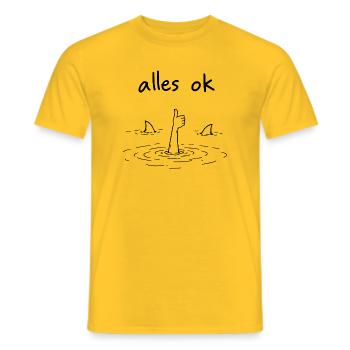 alles ok  - Männer T-Shirt - Gelb - Vorne - AI Model Male 178 dark (178cm)