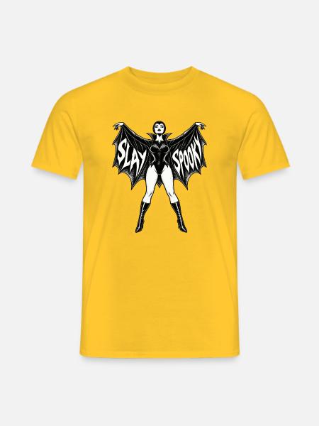 SLAY SPOOKY - Männer T-Shirt - Gelb