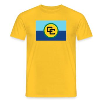 CARICOM Karibische Gemeinschaft – Flagge - Männer T-Shirt - Gelb - Vorne - AI Model Male 178 dark (178cm)