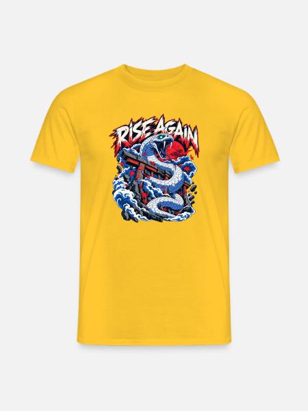 Rise Again Drachengeist Torii - Männer T-Shirt - Gelb