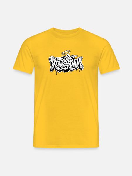 Rotterdam Graffiti - Männer T-Shirt - Gelb