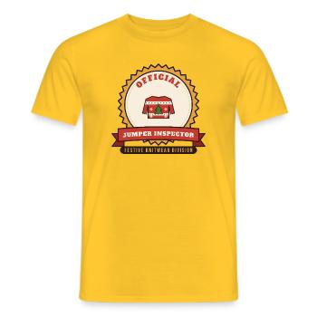 Offizieller Weihnachtspullover-Inspektor - Männer T-Shirt - Gelb - Vorne - AI Model Male 178 dark (178cm)