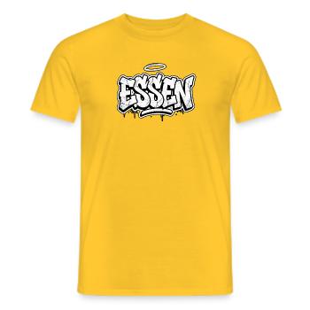Essen Graffiti - Männer T-Shirt - Gelb - Vorne - AI Model Male 178 dark (178cm)