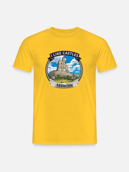 Ich mag die Mirów-Schlösser - Männer T-Shirt - Gelb