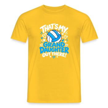 My grand daughter Volleyball Volleyballspieler - Männer T-Shirt - Gelb - Vorne - AI Model Male 178 dark (178cm)