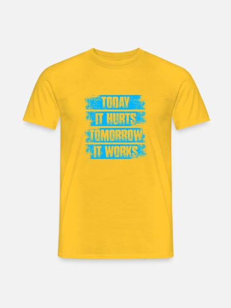 It hurts Physiotherapie Physio Physiotherapeut - Männer T-Shirt - Gelb