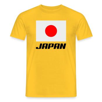 Japan Fahne - Männer T-Shirt - Gelb - Vorne - AI Model Male 178 dark (178cm)