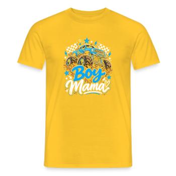 Boy Mama Monster Truck Mud Rally - Männer T-Shirt - Gelb - Vorne - AI Model Male 178 dark (178cm)