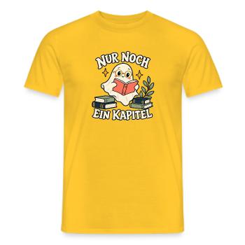 Lesegeist – Nur noch ein Kapitel - Männer T-Shirt - Gelb - Vorne - AI Model Male 178 dark (178cm)