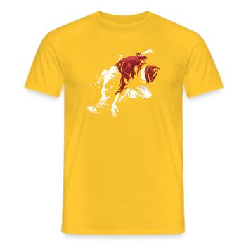 Breakdancer Zeichnung - Männer T-Shirt - Gelb - Vorne - AI Model Male 178 dark (178cm)