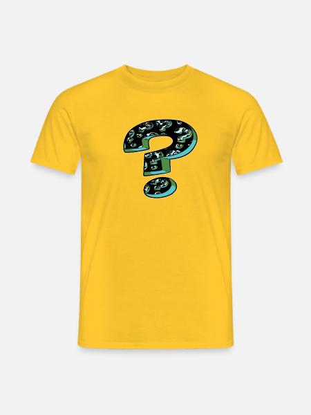 Fragezeichen 1 - Männer T-Shirt - Gelb