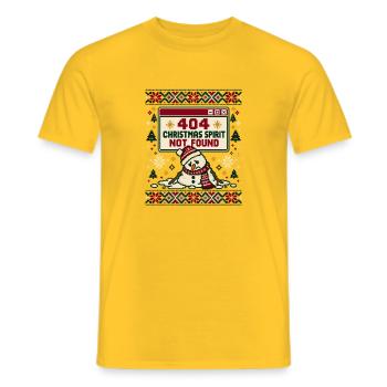 404 Christmas Spirit Not Found - Männer T-Shirt - Gelb - Vorne - AI Model Male 178 dark (178cm)