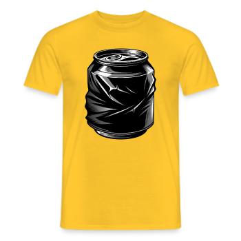 Zerstoßene Limonadendose - Männer T-Shirt - Gelb - Vorne - AI Model Male 178 dark (178cm)