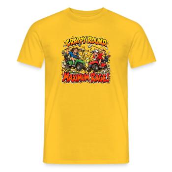 Schlechte Runde – Maximale Wut - Männer T-Shirt - Gelb - Vorne - AI Model Male 178 dark (178cm)