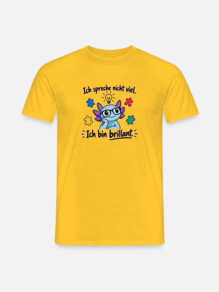 Introvert mit Puzzlebrillanz - Männer T-Shirt - Gelb