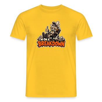Ich habe einen Zusammenbruch - Männer T-Shirt - Gelb - Vorne - AI Model Male 178 dark (178cm)