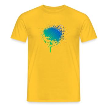 Die Wassersportler und Kitesurfing passen zusammen - Männer T-Shirt - Gelb - Vorne - AI Model Male 178 dark (178cm)