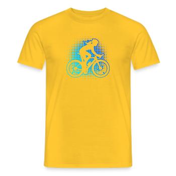 Strassenradsport Geschenkidee für die Velofahrerin - Männer T-Shirt - Gelb - Vorne - AI Model Male 178 dark (178cm)