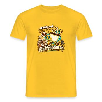 Ruhestand Geschenk Kollege Kaffeepause - Männer T-Shirt - Gelb - Vorne - AI Model Male 178 dark (178cm)