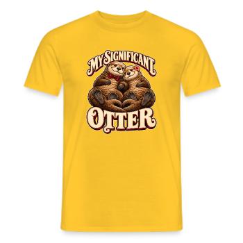 Signifikanter Otterduett - Männer T-Shirt - Gelb - Vorne - AI Model Male 178 dark (178cm)
