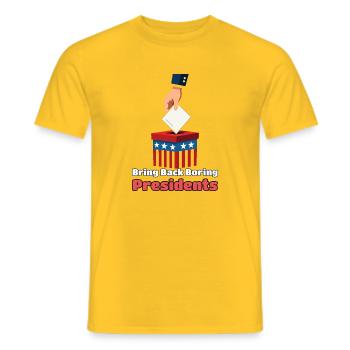 Bring Back Boring Presidents - Männer T-Shirt - Gelb - Vorne - AI Model Male 178 dark (178cm)