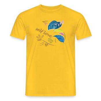 Selbstliebe  - Männer T-Shirt - Gelb - Vorne - AI Model Male 178 dark (178cm)