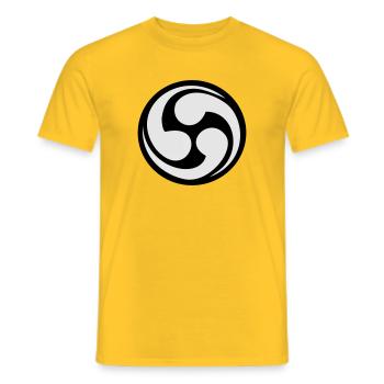 mitzu_tomoe_02 - Männer T-Shirt - Gelb - Vorne - AI Model Male 178 dark (178cm)