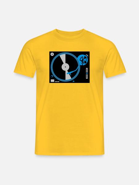 turntables - T-shirt homme - jaune