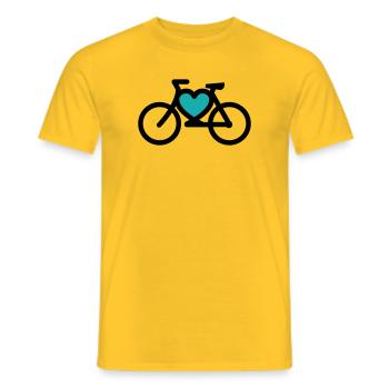 i ike my bike - Männer T-Shirt - Gelb - Vorne - AI Model Male 178 dark (178cm)