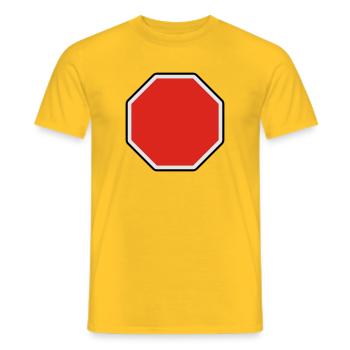 verkehrsschild - für eigenen text - T-shirt homme - jaune - Devant - AI Model Male 178 dark (178cm)