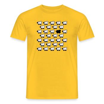 Schwarzes Schaf 2C - Männer T-Shirt - Gelb - Vorne - AI Model Male 178 dark (178cm)