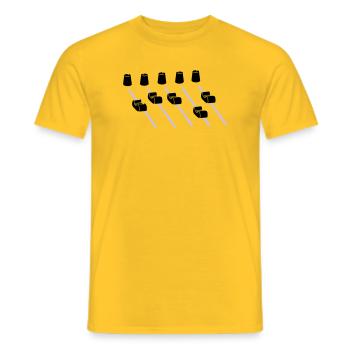 music mixer - Männer T-Shirt - Gelb - Vorne - AI Model Male 178 dark (178cm)