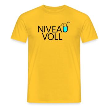 Niveau complet - T-shirt homme - jaune - Devant - AI Model Male 178 dark (178cm)