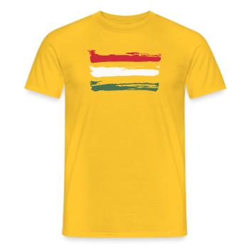 Hungary - Men's T-Shirt - yellow - Front - AI Model Male 178 dark (178cm)