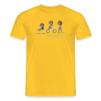 Petit Triathlète en Plein Air - T-shirt homme - jaune - Devant - AI Model Male 178 dark (178cm)