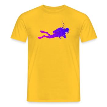 Great diving gift for diving - Men's T-Shirt - yellow - Front - AI Model Male 178 dark (178cm)
