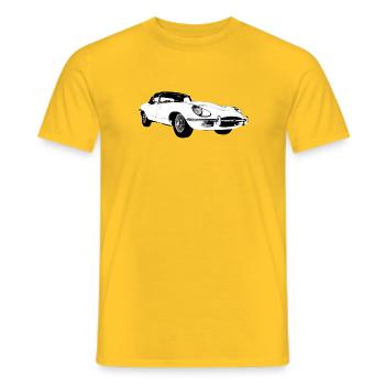 E type jag - T-shirt homme - jaune - Devant - AI Model Male 178 dark (178cm)