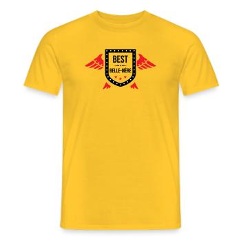Meilleure Belle-Mère du Monde - T-shirt homme - jaune - Devant - AI Model Male 178 dark (178cm)
