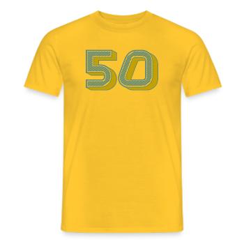 Nummer 50 des modernen Horoskops - Männer T-Shirt - Gelb - Vorne - AI Model Male 178 dark (178cm)