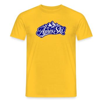 Apres Ski Berge - Männer T-Shirt - Gelb - Vorne - AI Model Male 178 dark (178cm)