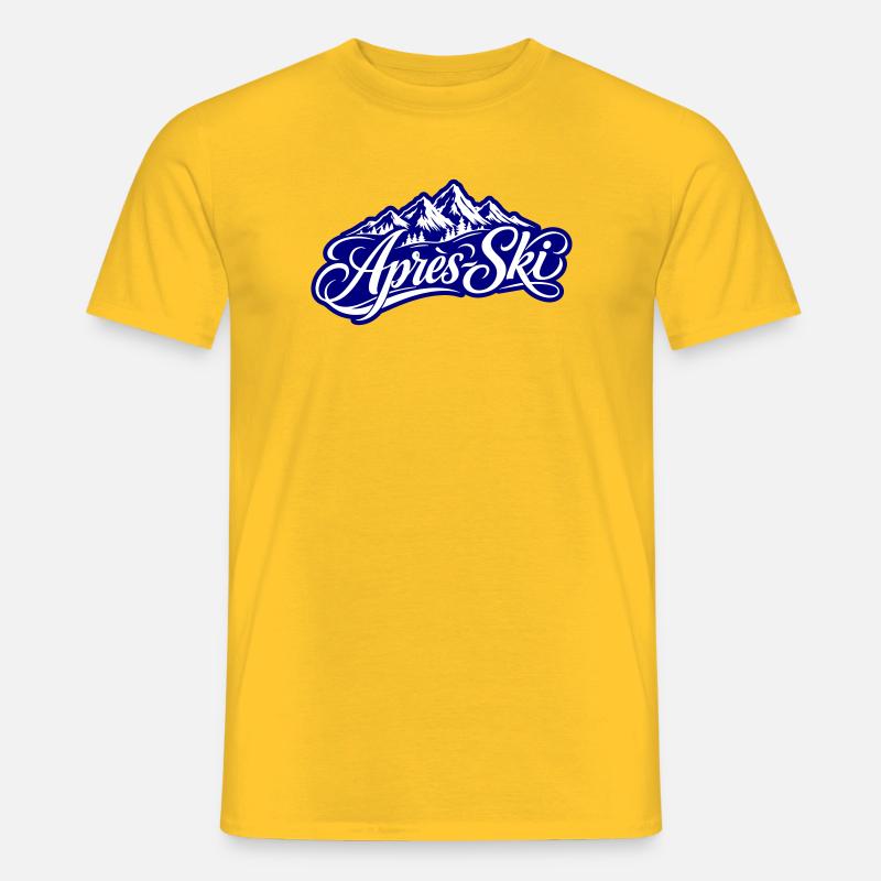 Apres Ski Berge - Männer T-Shirt - Gelb