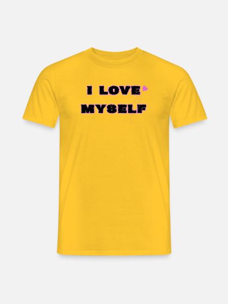Self-love, I love myself - Men's T-Shirt - yellow