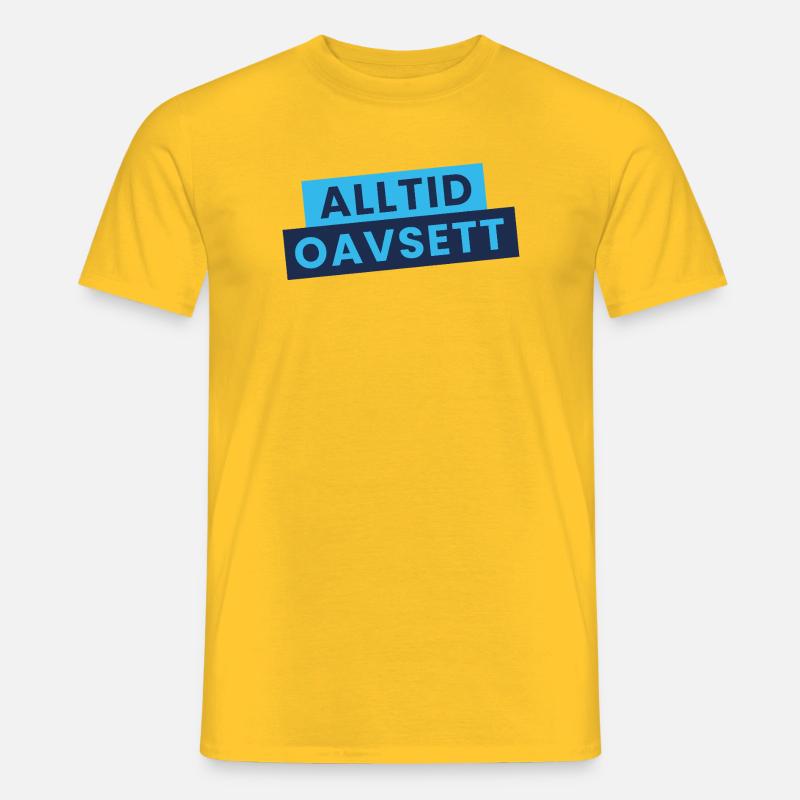 Alltid Oavsett—Stilfullt Statement - T-shirt herr - gul