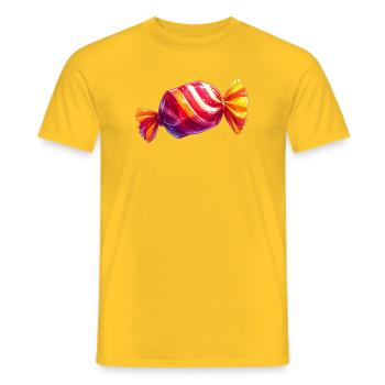 Bonbon - Männer T-Shirt - Gelb - Vorne - AI Model Male 178 dark (178cm)