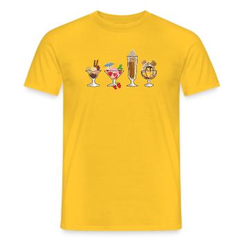 Eis, Eis - Eiszeit - Männer T-Shirt - Gelb - Vorne - AI Model Male 178 dark (178cm)