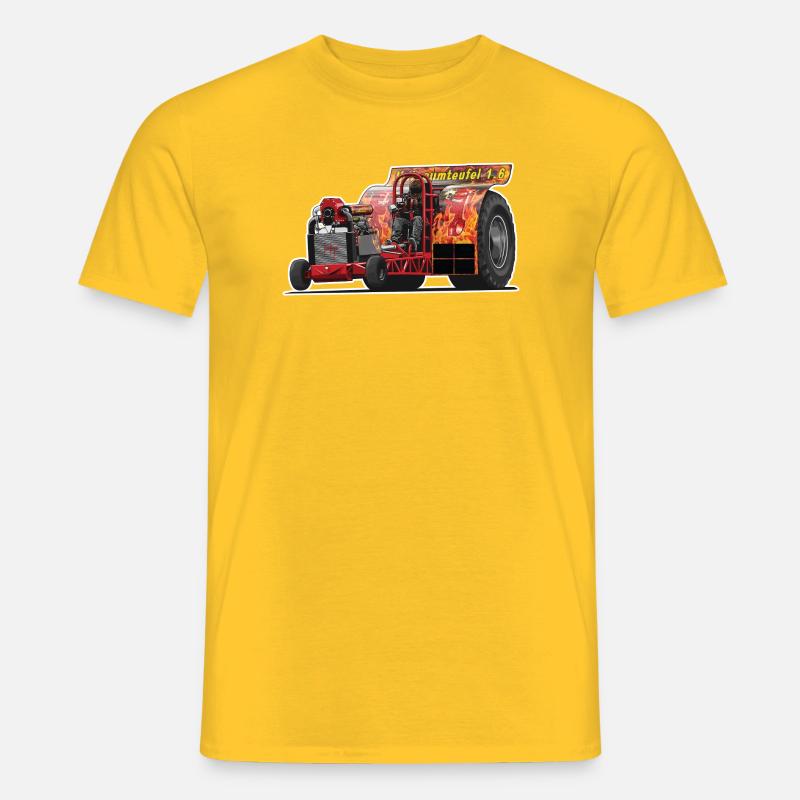 Tractor Pulling // Illustration - Männer T-Shirt - Gelb
