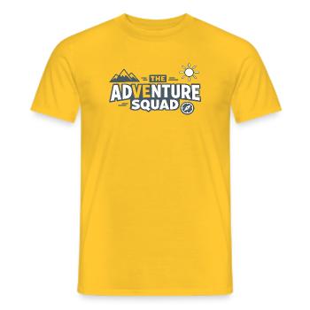 The Adventure Squad Motiv - Männer T-Shirt - Gelb - Vorne - AI Model Male 178 dark (178cm)